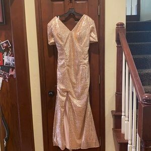 Gold Sequin Evening Gown